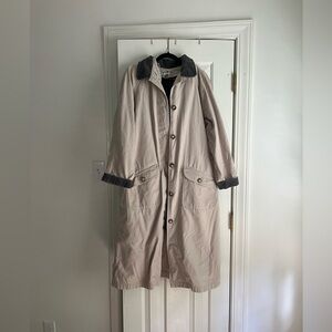 RARE LL bean vintage trench coat size large petite